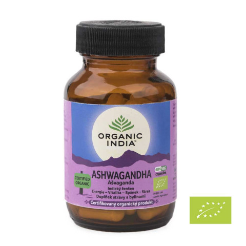 Ašvagandha kapsule – bio prehransko dopolnilo, Organic India, 60 kapsul