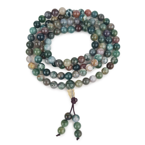 Mala meditacijska ogrlica iz ahata, 0.6 cm