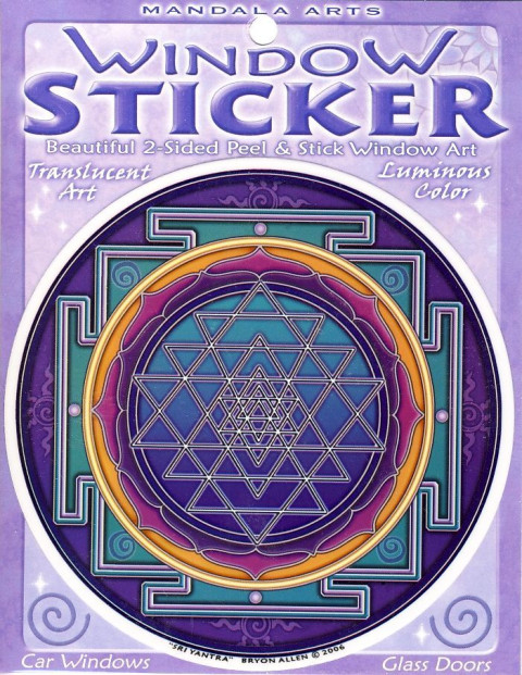 Nalepka za steklo Sri Yantra (11,5 cm)