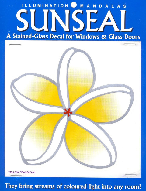 Nalepka za steklo Sunseal Rumeni frangipani