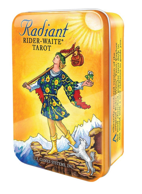 Karte Radiant Rider-Waite tarot v pločevinki