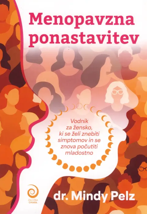 Priročnik Menopavzna ponastavitev avtorice dr. Mindy Pelz, ki uči naravnih metod za obvladovanje menopavze in povečanje življenjske energije.