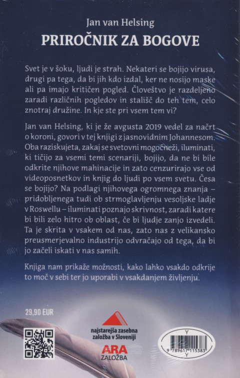 Priročnik za bogove, zadnja platnica
