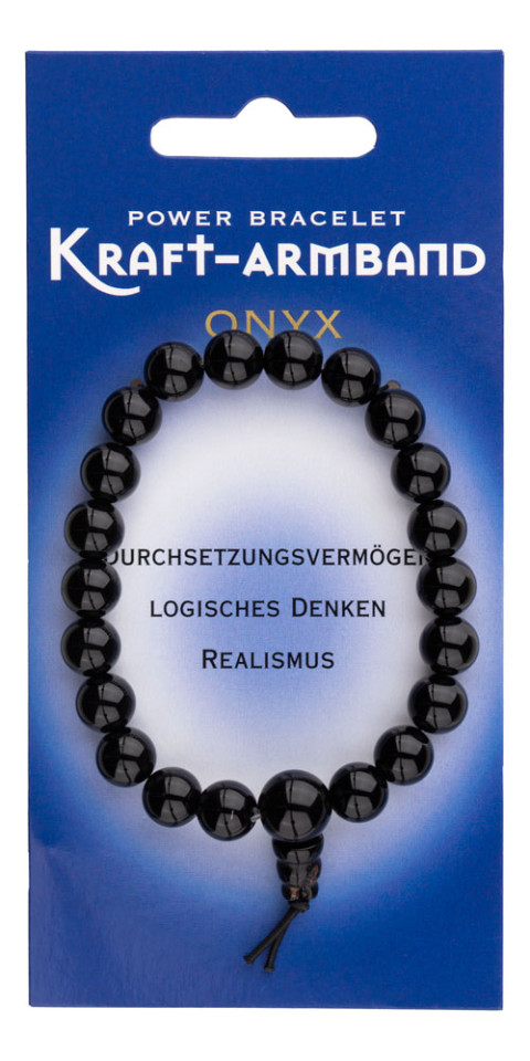 Energijska zapestnica moči Oniks (Power Bracelet) – 8 mm kroglice