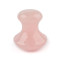 Rose Quartz mushroom-shaped massage tool in soft pink for facial and body relaxation.
