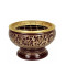 Incense burner with mesh, dark brown gold