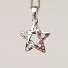 Majhen srebrn obesek pentagram s kristalčki srebro 925