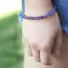 Zapestnica iz ametista 6 mm iz naravnega poldragega kamna, na zapestju